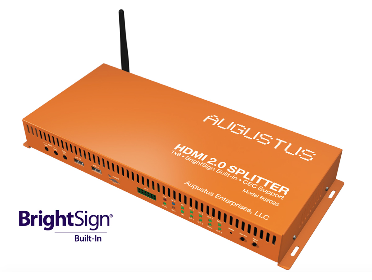 Augustus 8-port 4k HDMI Splitter with BrightSign